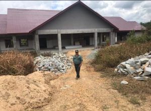 Ini Penjelasan Camat Kayan Hulu Saat Tinjau Pembangunan Kantor Camat Kayan Hulu Yang Baru